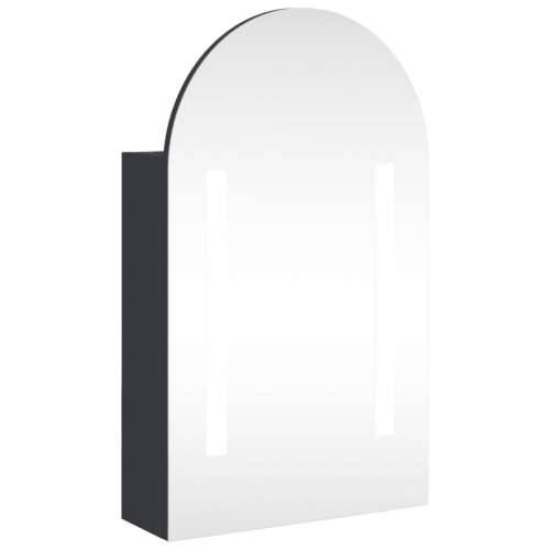 Kupaonski ormarić s ogledalom LED lučni sivi 42 x 13 x 70 cm Cijena