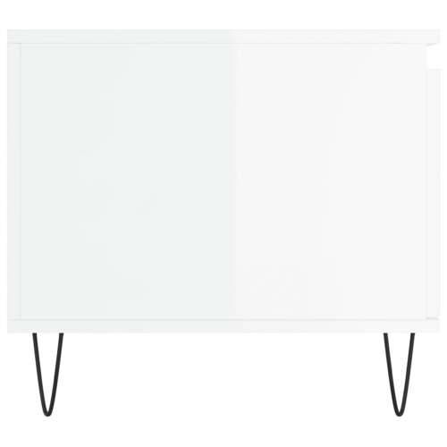 Stolić za kavu sjajni bijeli 100x50x45 cm od konstruiranog drva - Visoko sjajno bijela 1 Cijena