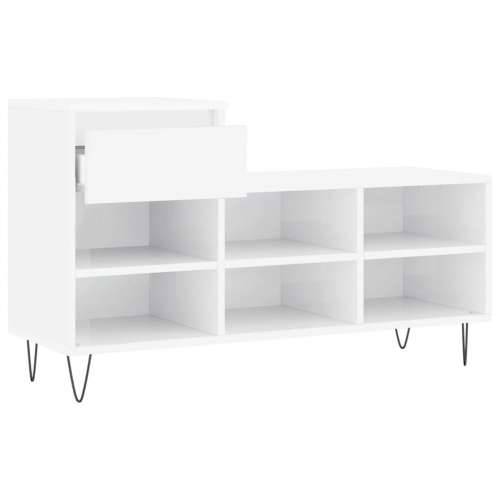 Ormarić za cipele sjajni bijeli 102x36x60 cm konstruirano drvo - Visoko sjajno bijela 1 Cijena