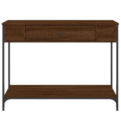 Konzolni stol boja hrasta 100 x 34,5 x 75 cm konstruirano drvo - Smeđi hrast 1 100 cm Cijena