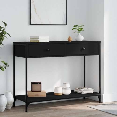 Konzolni stol crni 100 x 34,5 x 75 cm od konstruiranog drva - Crna 1 100 cm Cijena