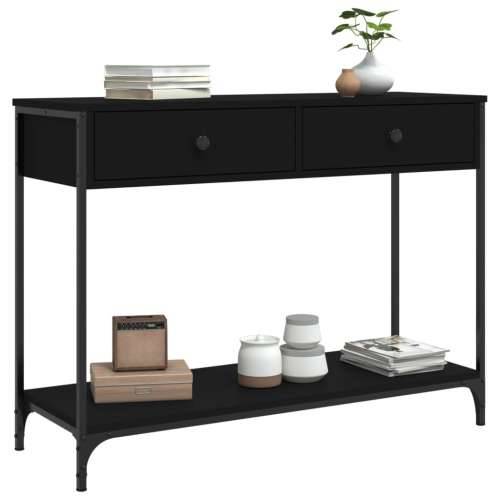Konzolni stol crni 100 x 34,5 x 75 cm od konstruiranog drva - Crna 1 100 cm Cijena