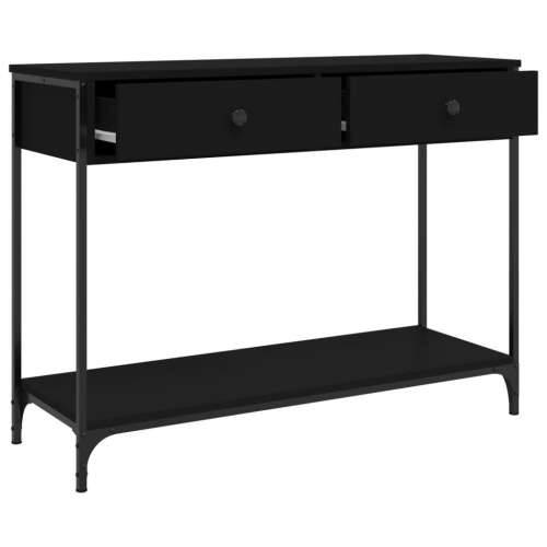 Konzolni stol crni 100 x 34,5 x 75 cm od konstruiranog drva - Crna 1 100 cm Cijena