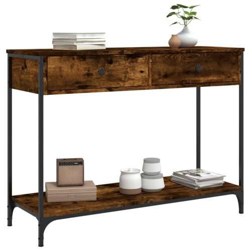 Konzolni stol boja hrasta 100 x 34,5 x 75 cm konstruirano drvo - Dimljeni hrast 1 100 cm Cijena