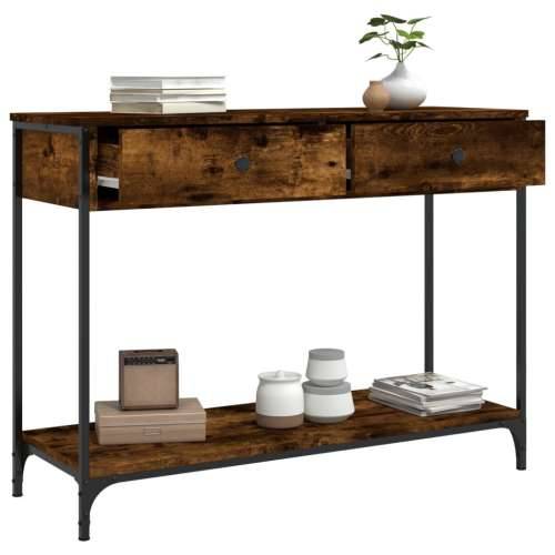 Konzolni stol boja hrasta 100 x 34,5 x 75 cm konstruirano drvo - Dimljeni hrast 1 100 cm Cijena