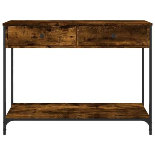 Konzolni stol boja hrasta 100 x 34,5 x 75 cm konstruirano drvo - Dimljeni hrast 1 100 cm Cijena