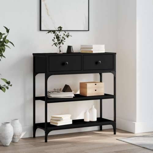 Konzolni stol crni 72,5 x 25 x 75 cm od konstruiranog drva - Crna 1 72.5 cm Cijena