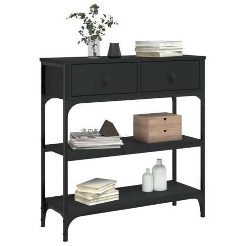 Konzolni stol crni 72,5 x 25 x 75 cm od konstruiranog drva - Crna 1 72.5 cm Cijena