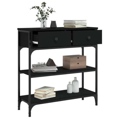 Konzolni stol crni 72,5 x 25 x 75 cm od konstruiranog drva - Crna 1 72.5 cm Cijena