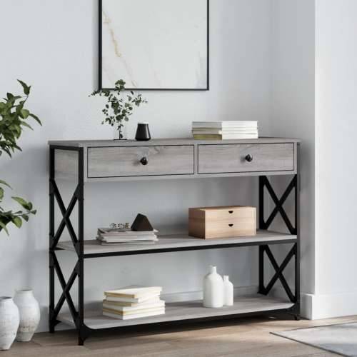 Konzolni stol boja hrasta sonome 100x28x75 cm konstruirano drvo - Sivi hrast sonoma 1 100 cm Cijena