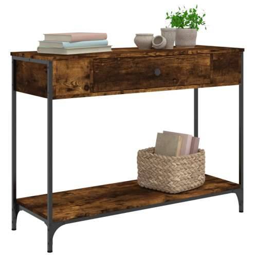 Konzolni stol boja hrasta 100 x 34,5 x 75 cm konstruirano drvo - Dimljeni hrast 1 100 cm Cijena