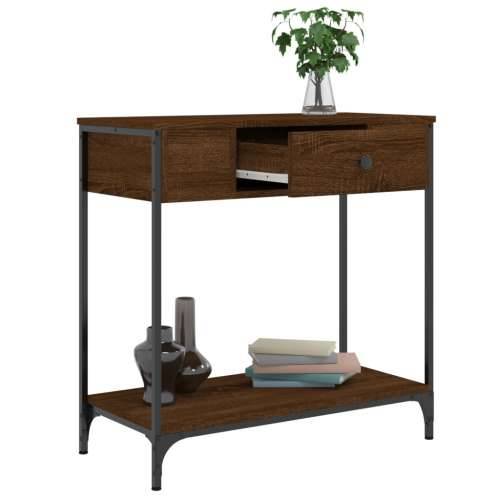 Konzolni stol smeđa boja hrasta 75x34,5x75 cm konstruirano drvo - Smeđi hrast 1 75 cm Cijena