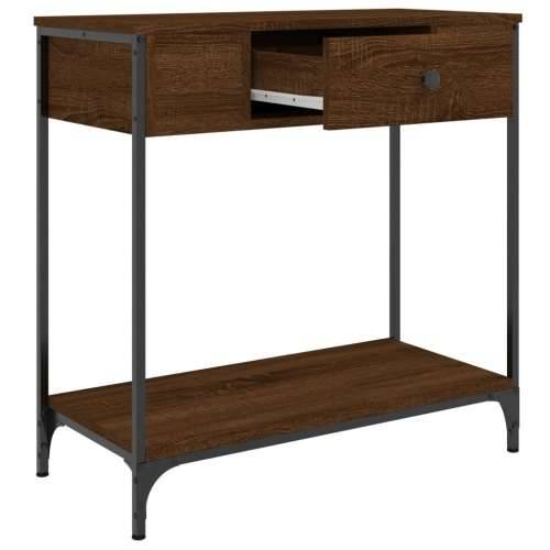 Konzolni stol smeđa boja hrasta 75x34,5x75 cm konstruirano drvo - Smeđi hrast 1 75 cm Cijena