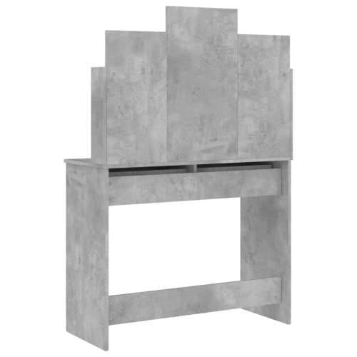 Toaletni stolić s ogledalom siva boja betona 96 x 39 x 142 cm Cijena