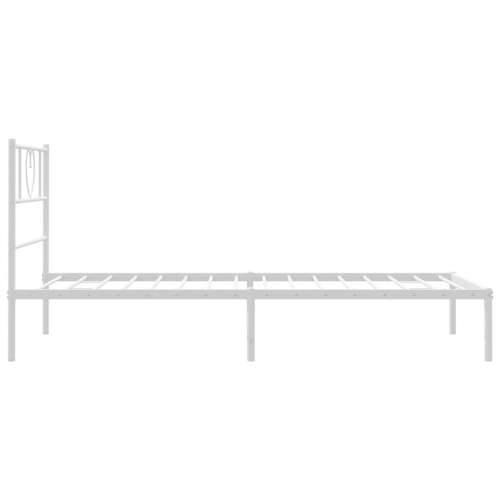 Metalni okvir za krevet s uzglavljem bijeli 90x200 cm Cijena