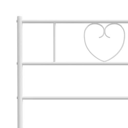 Metalni okvir za krevet s uzglavljem bijeli 90x200 cm Cijena