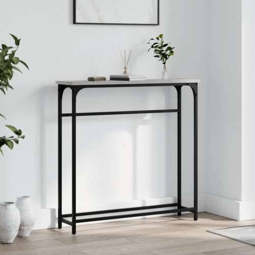 Konzolni stol siva boja hrasta 75x19,5x75 cm konstruirano drvo - Sivi hrast sonoma 1 Cijena