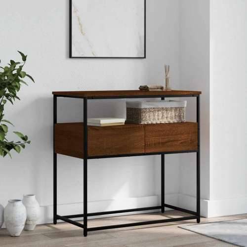 Konzolni stol smeđa boja hrasta 75x40x75 cm konstruirano drvo - Smeđi hrast 1 75 cm Cijena
