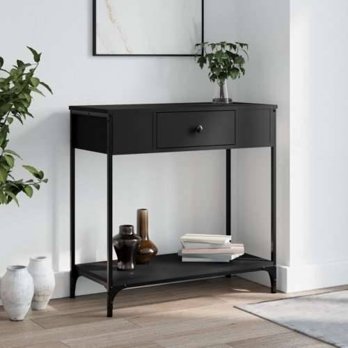 Konzolni stol crni 75 x 34,5 x 75 cm od konstruiranog drva - Crna 1 75 cm Cijena
