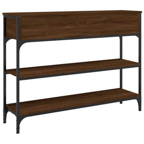 Konzolni stol smeđa boja hrasta 100x25x75 cm konstruirano drvo - Smeđi hrast 1 100 cm Cijena