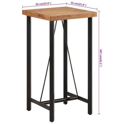 Barski stol 55 x 55 x 107 cm od masivnog drva bagrema i željeza - 55 x 55 x 107 cm 1 Cijena