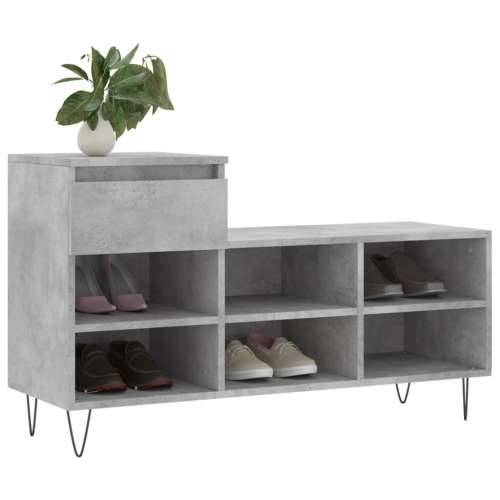 Ormarić za cipele boja betona 102x36x60 cm konstruirano drvo - Beton siva 1 Cijena
