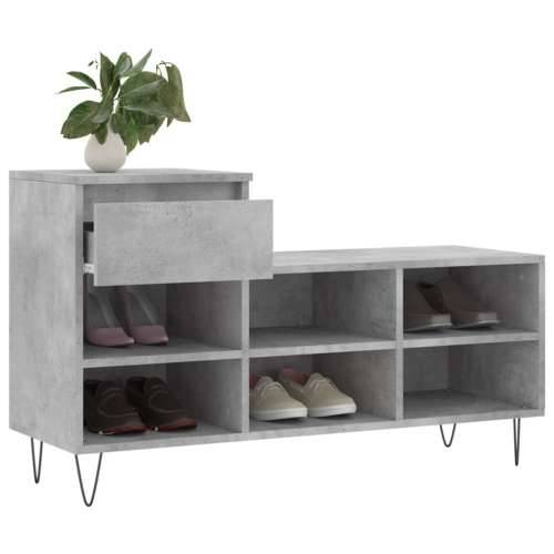 Ormarić za cipele boja betona 102x36x60 cm konstruirano drvo - Beton siva 1 Cijena