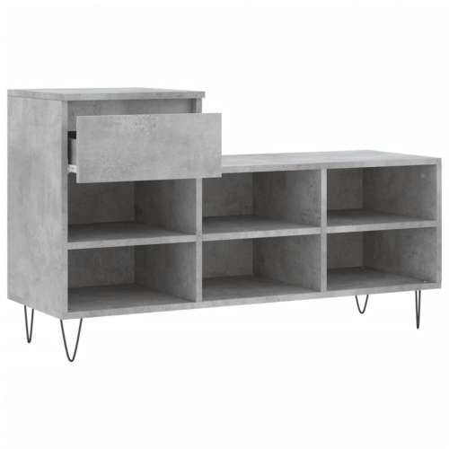 Ormarić za cipele boja betona 102x36x60 cm konstruirano drvo - Beton siva 1 Cijena