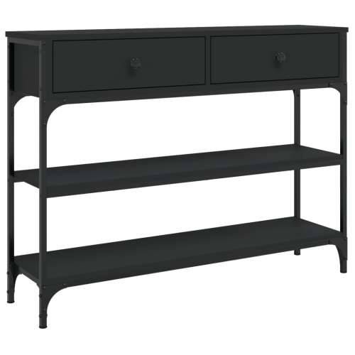 Konzolni stol crni 100 x 25 x 75 cm od konstruiranog drva - Crna 1 100 cm Cijena