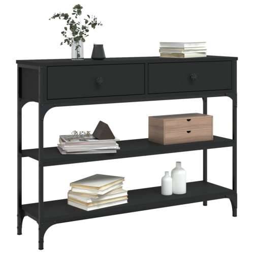 Konzolni stol crni 100 x 25 x 75 cm od konstruiranog drva - Crna 1 100 cm Cijena