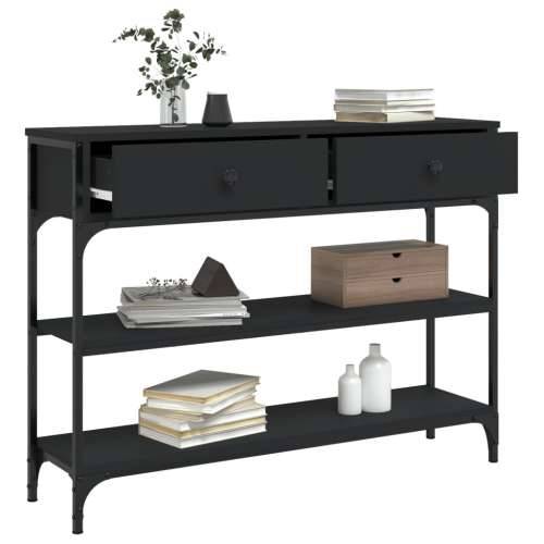 Konzolni stol crni 100 x 25 x 75 cm od konstruiranog drva - Crna 1 100 cm Cijena