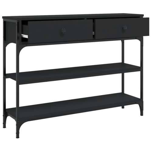 Konzolni stol crni 100 x 25 x 75 cm od konstruiranog drva - Crna 1 100 cm Cijena