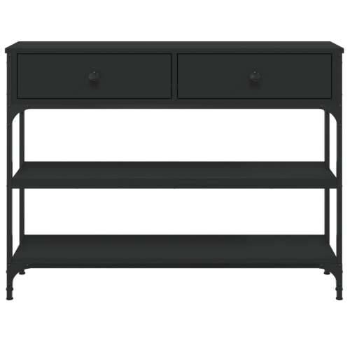 Konzolni stol crni 100 x 25 x 75 cm od konstruiranog drva - Crna 1 100 cm Cijena