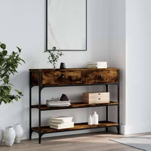Konzolni stol boja hrasta 100 x 25 x 75 cm konstruirano drvo - Dimljeni hrast 1 100 cm Cijena