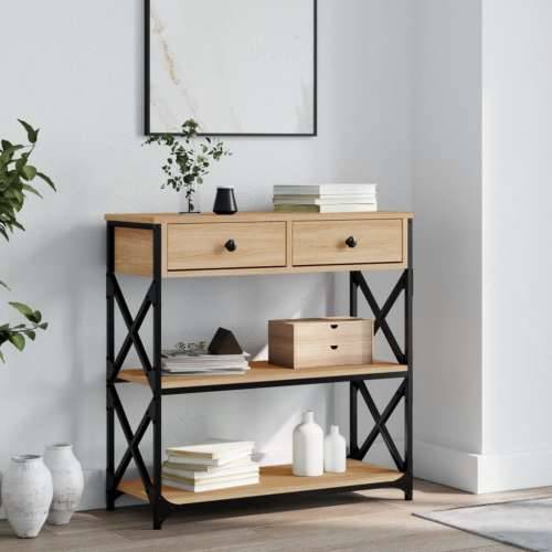 Konzolni stol boja hrasta sonome 75x28x75 cm konstruirano drvo - sonoma hrast 1 75 cm Cijena