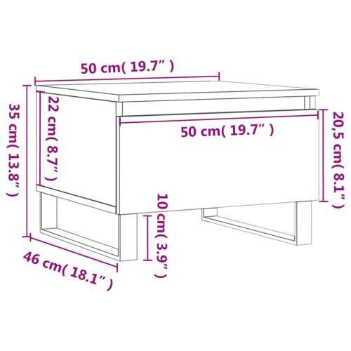 Stolići za kavu 2 kom crni 50 x 46 x 35 cm konstruirano drvo - Crna 2 Cijena