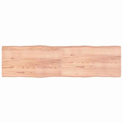 Stolna ploča svjetlosmeđa 220x60x(2-6) cm obrađena hrastovina - Svjetlosmeđa 220 x 60 x 6 cm 1 Cijena