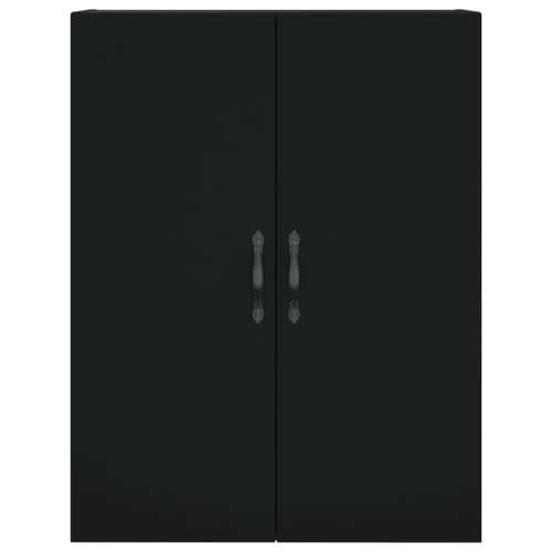 Visoka komoda crni 69,5x34x180 cm konstruirano drvo - Crna 1 3 ladice Cijena