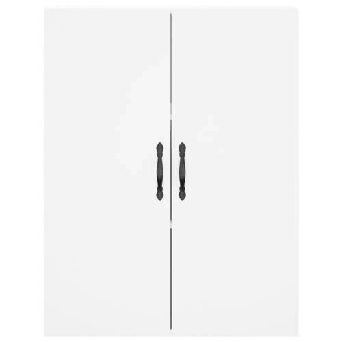 Visoka komoda bijela 69,5x34x180 cm konstruirano drvo - Bijela 1 1 vrata 3 ladice Cijena