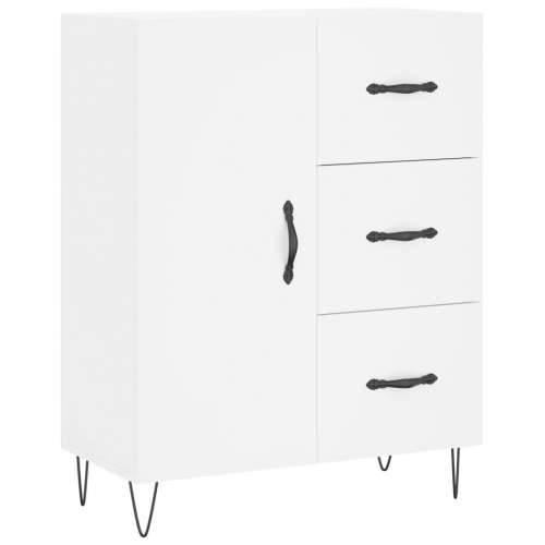 Visoka komoda bijela 69,5x34x180 cm konstruirano drvo - Bijela 1 1 vrata 3 ladice Cijena