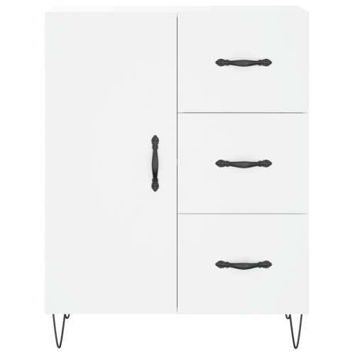 Visoka komoda bijela 69,5x34x180 cm konstruirano drvo - Bijela 1 1 vrata 3 ladice Cijena