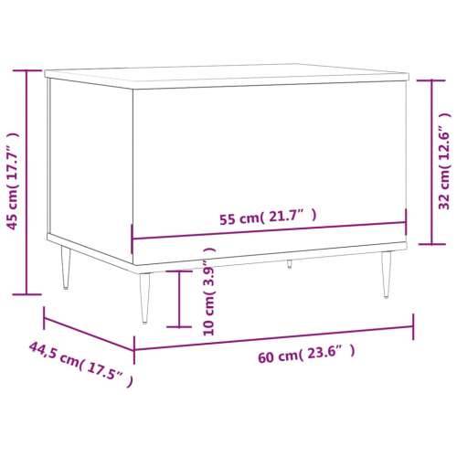 Stolić za kavu boja hrasta 60x44,5x45 cm konstruirano drvo Dimljeni hrast 1 Cijena