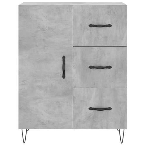 Visoka komoda siva betona 69,5x34x180 cm od konstruiranog drva - Beton siva 1 1 vrata 3 ladice Cijena