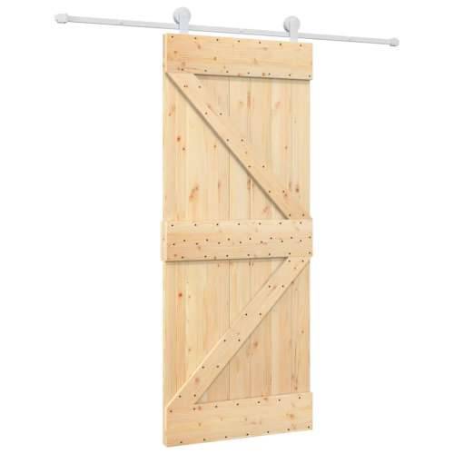Klizna vrata s priborom za montažu 85 x 210 cm masivna borovina Cijena