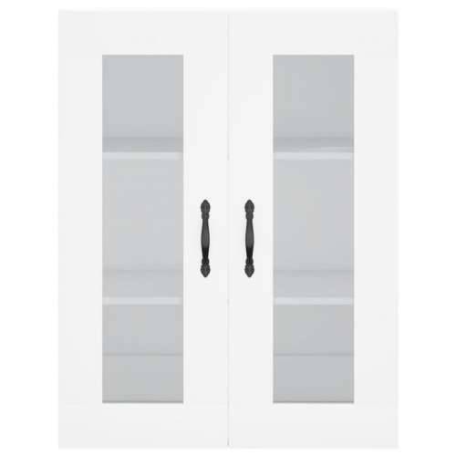 Visoka komoda bijela 69,5x34x180 cm konstruirano drvo - Bijela 1 2 drvena vrata Cijena