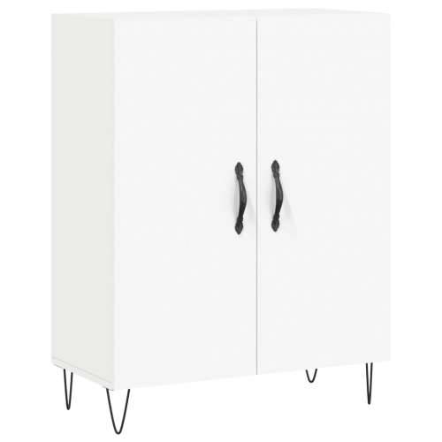 Visoka komoda bijela 69,5x34x180 cm konstruirano drvo - Bijela 1 2 drvena vrata Cijena