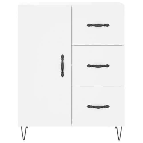Visoka komoda bijela 69,5x34x180 cm konstruirano drvo - Bijela 1 1 vrata 3 ladice Cijena