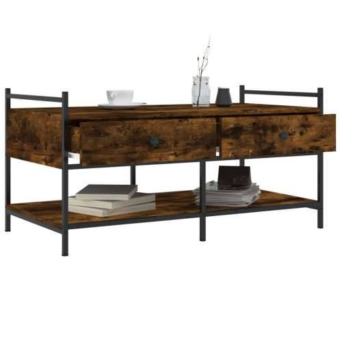 Stolić za kavu boja hrasta 99 x 50 x 50 cm konstruirano drvo - Dimljeni hrast 1 99 cm Cijena