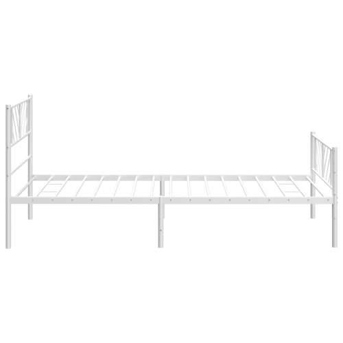 Metalni okvir kreveta uzglavlje i podnožje bijeli 100x200 cm - Bijela 100 x 200 cm s uzglavljem i podnožjem Cijena