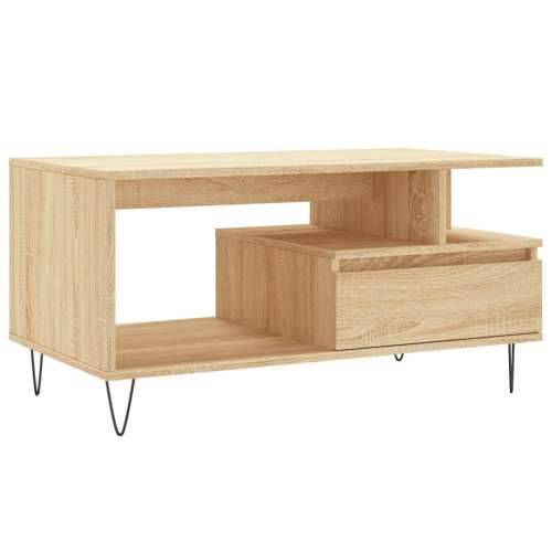 Stolić za kavu boja hrasta 90x49x45 cm konstruirano drvo - sonoma hrast 1 Cijena